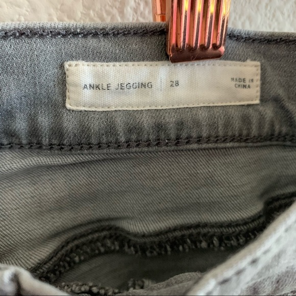 PacSun Ankle Jegging Gray Distressed Raw Hem 28 - Picture 11 of 11